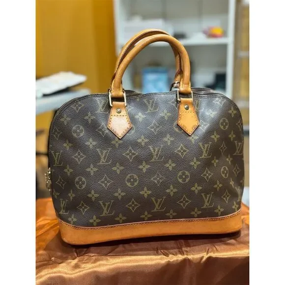 Louis Vuitton Monogram Alma PM Vintage 1994 Satchel Bag Brown with dust bag - Picture 6 of 16